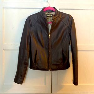 S brown leather jacket from Wilson’s.